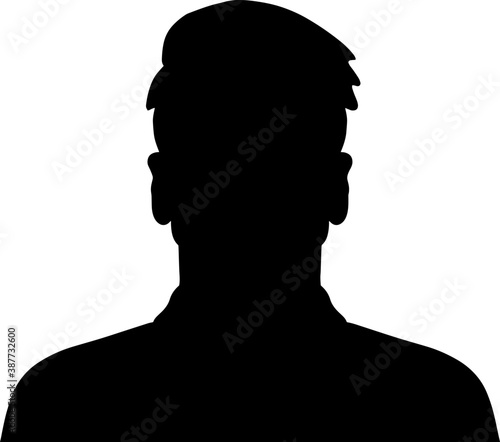 Hand drawn, modern, man avatar profile icon (or portrait icon). User flat avatar icon, sign, profile male symbol
