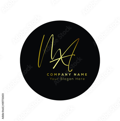 M A MA  Initial letter handwriting and signature logo. Beauty vector initial logo .Fashion, boutique, floral and botanical	