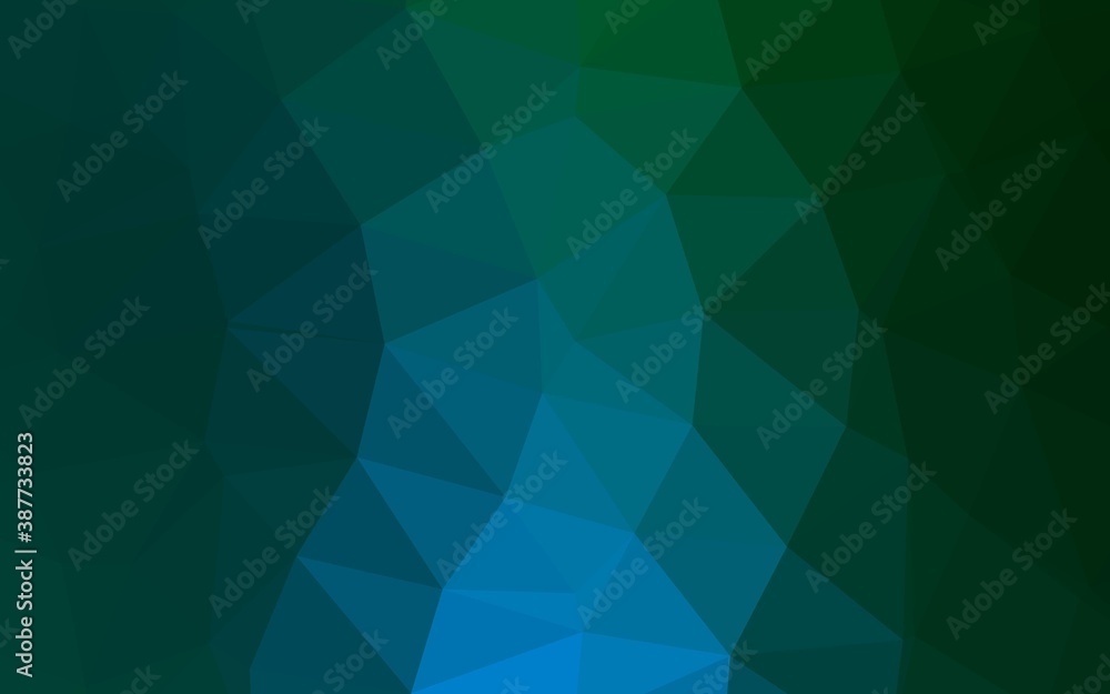 Dark Blue, Green vector abstract polygonal cover. Dark Blue, Green vector abstract polygonal cover.