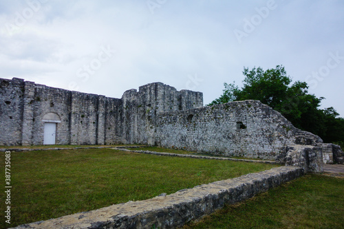 Krk, Omisalj, Croatia / 22nd June 2019: Old Roman antic site Fulfinium Mirine near Omisalj on Krk island, Croatia