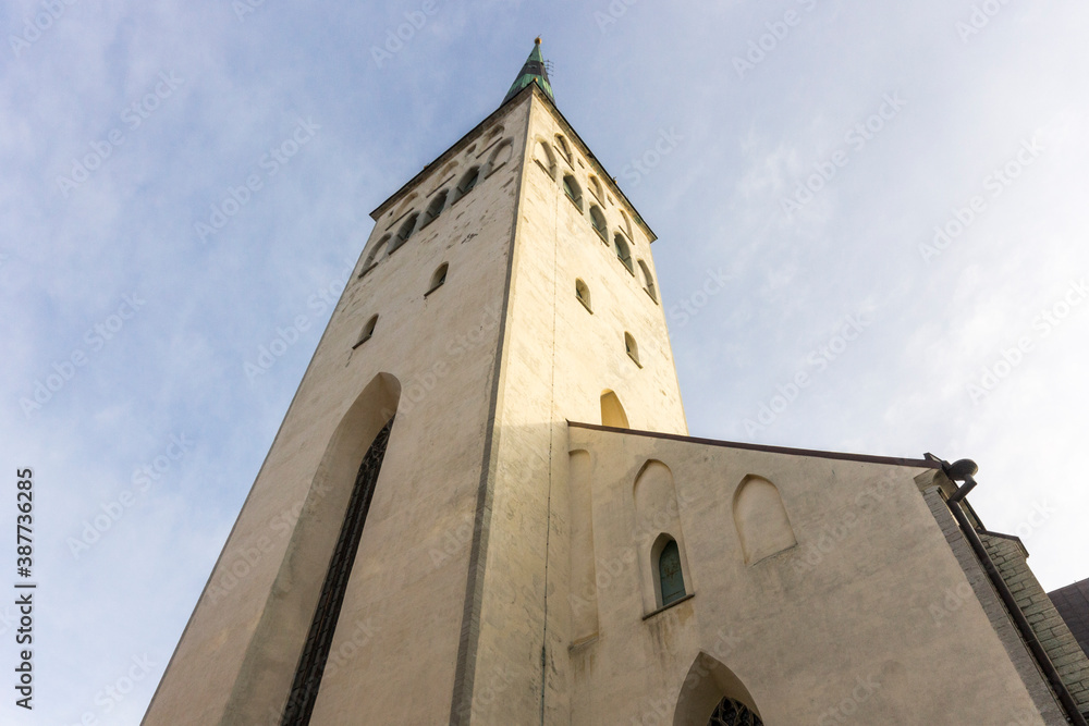 Tallinn, Estonia. St. Olaf's Church (Oleviste kirik), tallest church in Estonia