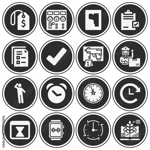 16 pack of ascertain  filled web icons set
