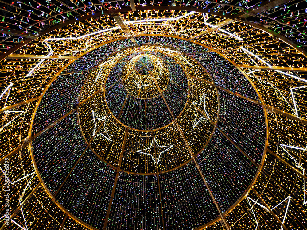 Naklejka premium Interior of a Christmas decoration in the Sevilla