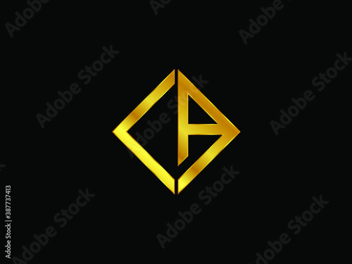 CA square shape gold color logo