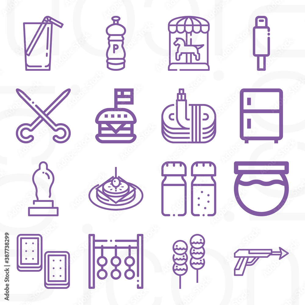 16 pack of hay lineal web icons set 16 pack of hay lineal web icons set