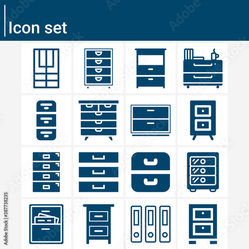 Simple set of glory hole related filled icons.