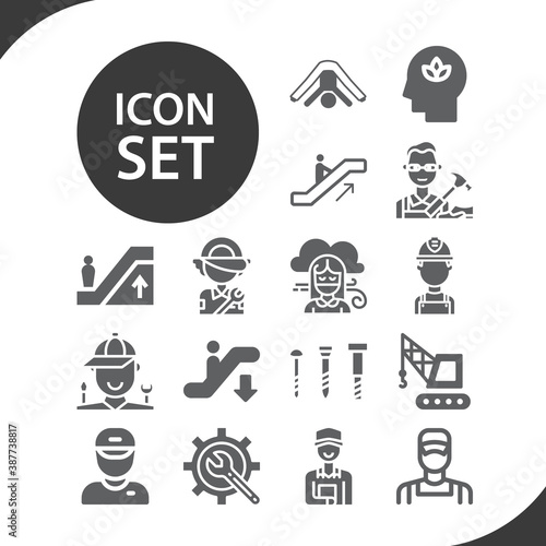 Simple set of composed related filled icons.