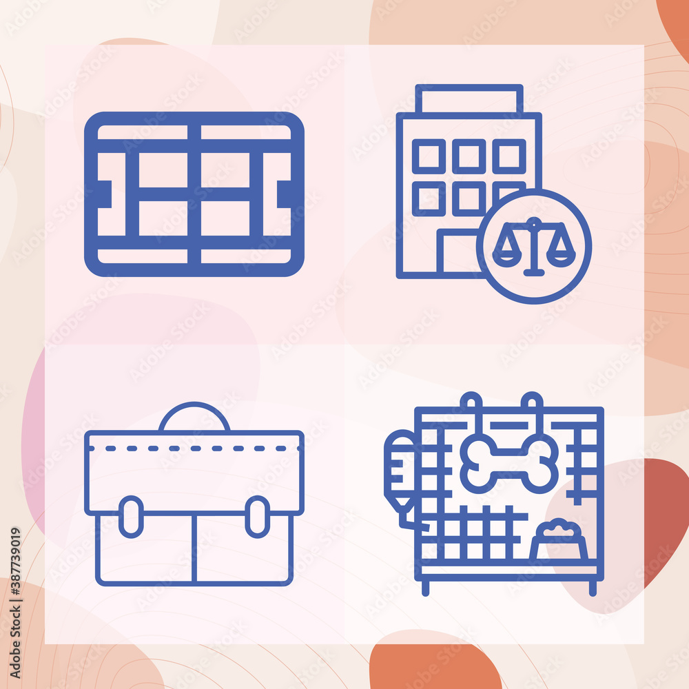 Simple set of appeals related lineal icons Simple set of appeals related lineal icons
