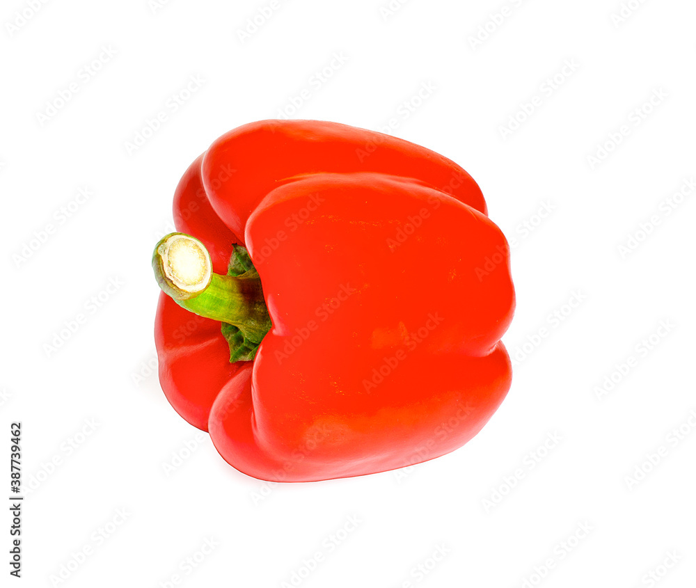 red sweet pepper an isolated on white background. red sweet pepper an isolated on white background.