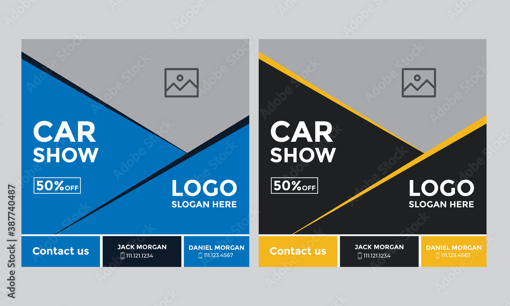 Car show speeding exhibition social media post, vector, design, banner, template Car show speeding exhibition social media post, vector, design, banner, template