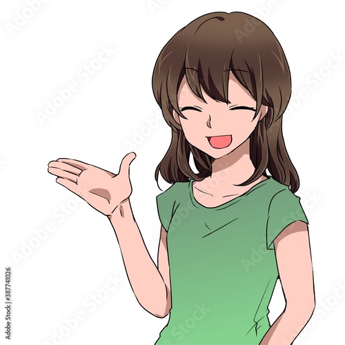 笑顔の女性