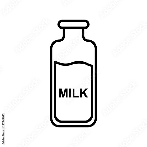 bottle milk glass drink icon