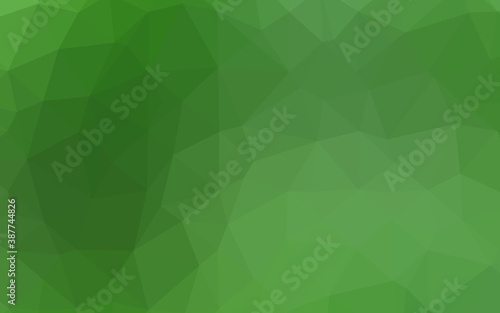 Fototapeta Naklejka Na Ścianę i Meble -  Light Green vector shining triangular pattern.