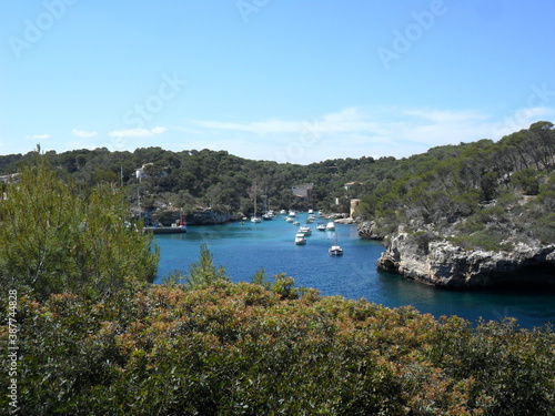 The beautiful nature and coastal landscapes of the Balearic Island of Mallorca in the Spanish Mediterranean Ocean