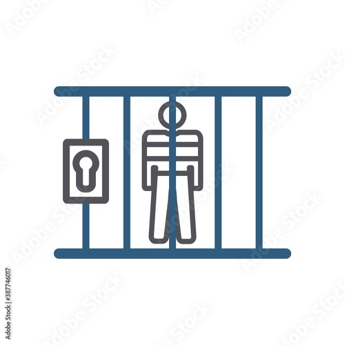 Jail Icon Color Design Vector Template Illustration