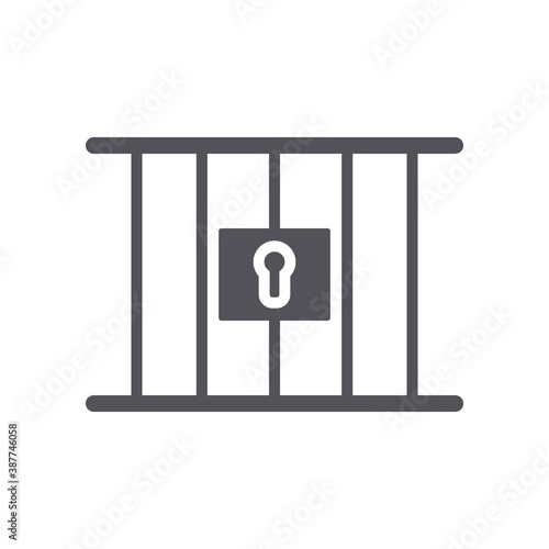 Jail Icon Color Design Vector Template Illustration