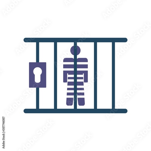Jail Icon Color Design Vector Template Illustration