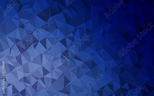 Dark BLUE vector abstract mosaic backdrop.