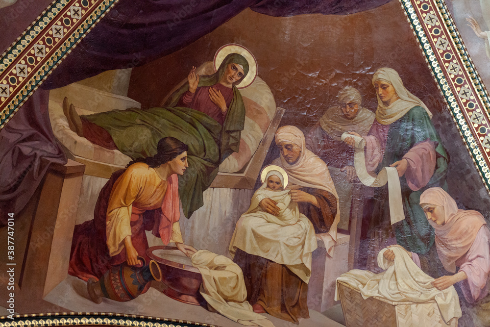 Fresco. Nativity Of The Virgin Mary