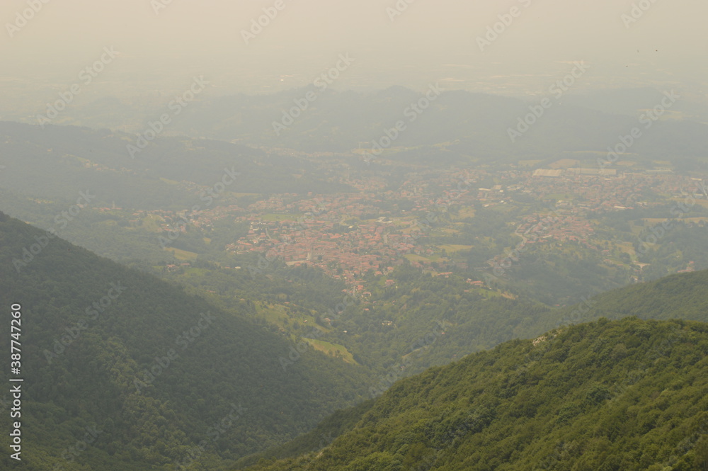 Hiking in the Bergamo mountain region of Lombardy in Northern Italy