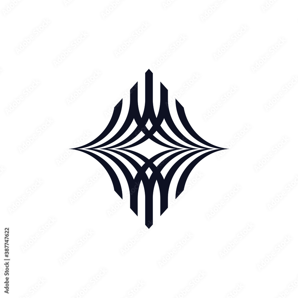 Abstract logo - geometric shape futuristic illustration liquid element 3D geometry technology tech flux twist warp fantasy Abstract logo - geometric shape futuristic illustration liquid element 3D geometry technology tech flux twist warp fantasy