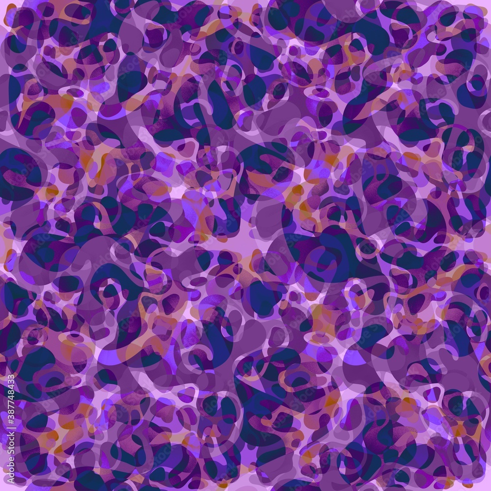 Abstract background. Camouflage. Liquid drops. Overflowing spots.