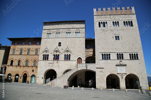 Piazza del Popolo square, in the city o Todi, Italy