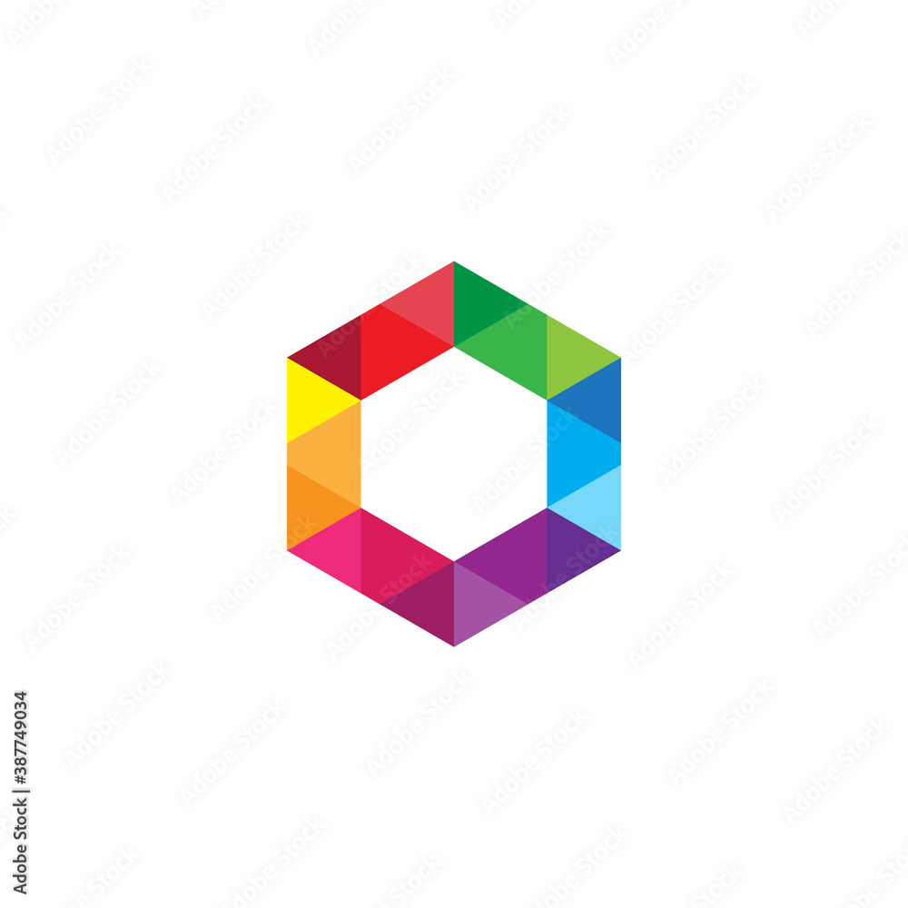 Hexagon Logo - element perspective geometric abstract design vector line art geometry shape grid mosaic finance business Hexagon Logo - element perspective geometric abstract design vector line art geometry shape grid mosaic finance business