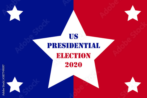 United States of America Presidential Election 2020 illustration. USA Presidential Election 2020 banner background design. 2020 United States of America Presidential Election background design