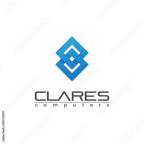 Rhombus Logo - Cube block element perspective geometric abstract design vector line art geometry shape grid mosaic finance business