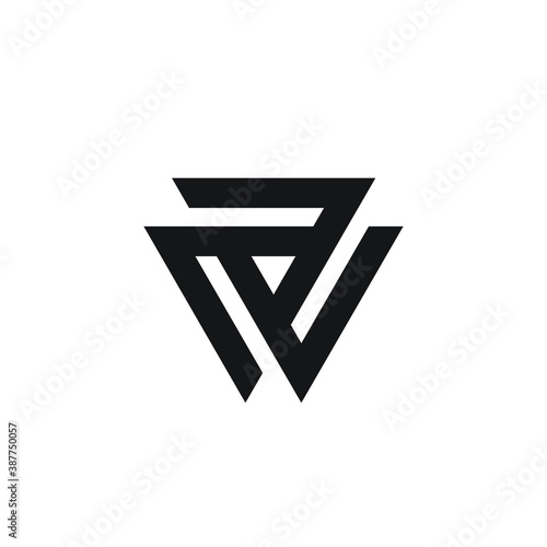 Triangle logo upside down - abstract prism geometric shape graphic geometry line futuristic polygonal layout marketing perspective corporate tech delta spectrum business