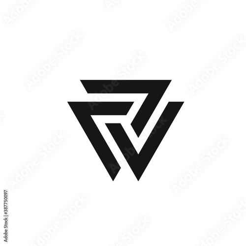Triangle logo upside down - abstract prism geometric shape graphic geometry line futuristic polygonal layout marketing perspective corporate tech delta spectrum business