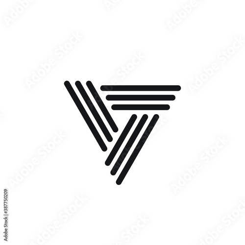 Triangle logo upside down - abstract prism geometric shape graphic geometry line futuristic polygonal layout marketing perspective corporate tech delta spectrum business