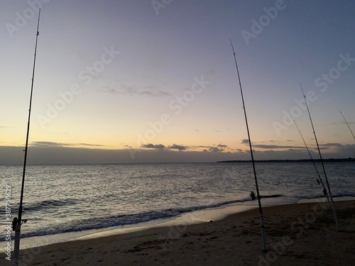 Fishing lines ready at Port Phillip Bay