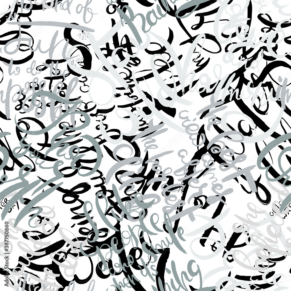 Obraz premium Graffiti background seamless pattern. Hand style tagging