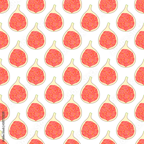 Illustration on theme big colored seamless purple fig