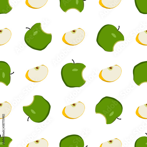 Illustration on theme big colored seamless apple