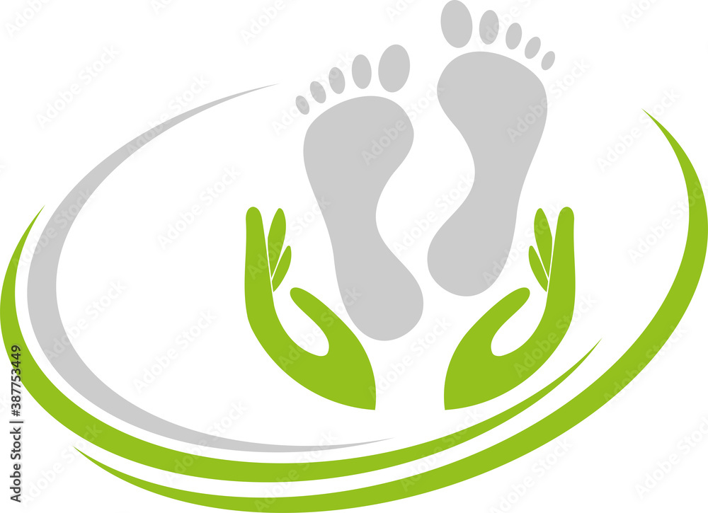 Hände, Füße, Physiotherapie, Podologie, Logo Hände, Füße, Physiotherapie, Podologie, Logo