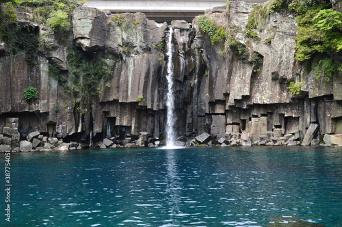 Exploring the waterfalls and coastal landscapes of the Jeju Island in South Korea