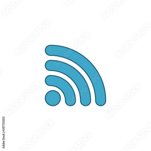 Wi-Fi symbol circle point