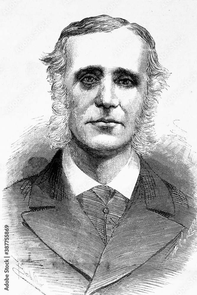 Thomas Henry Burke, Permanent under Secretary at the Irish office. 1829-1882. Killed during the Phoenix Park murders, on Saturday 6h May 1882. Antique illustration. 1882. Thomas Henry Burke, Permanent under Secretary at the Irish office. 1829-1882. Killed during the Phoenix Park murders, on Saturday 6h May 1882. Antique illustration. 1882.