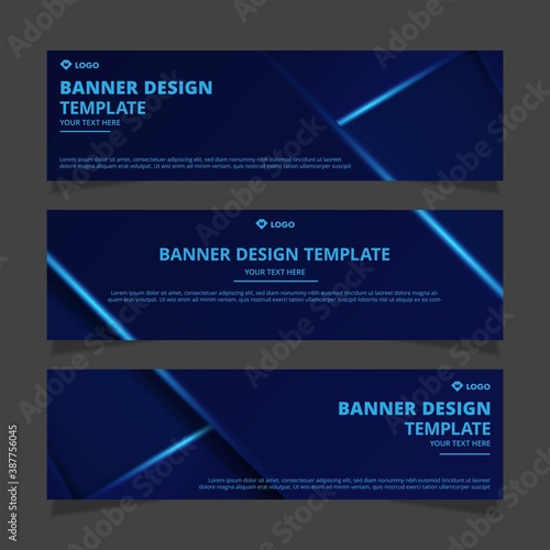 Set of creative modern abstract vector business banners design. Template ready for use in web or print design.