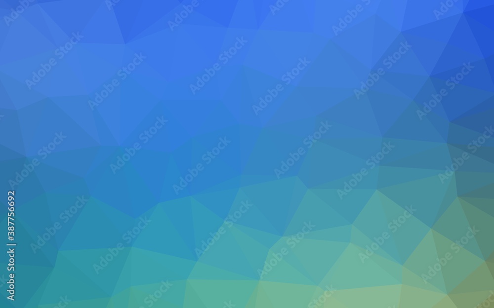 Light Blue, Green vector blurry triangle template.