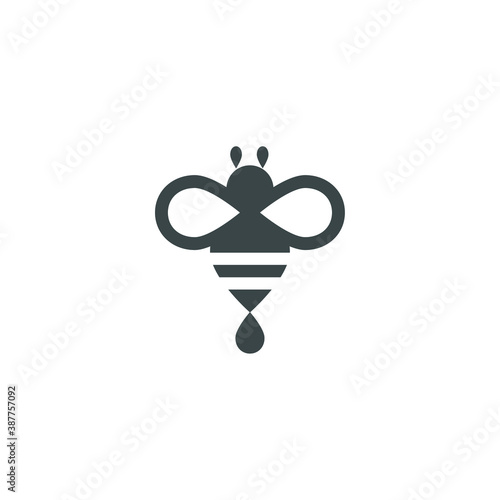 Bee logo honey - nature animal apiary wing sweet pollen beekeeping fly nature hive beehive organic bio sting healthy bumblebee apiculture nectar eco farm