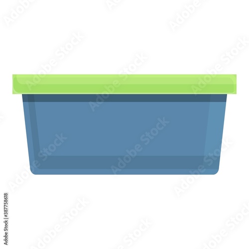 Lunch box icon. Cartoon of lunch box vector icon for web design isolated on white background