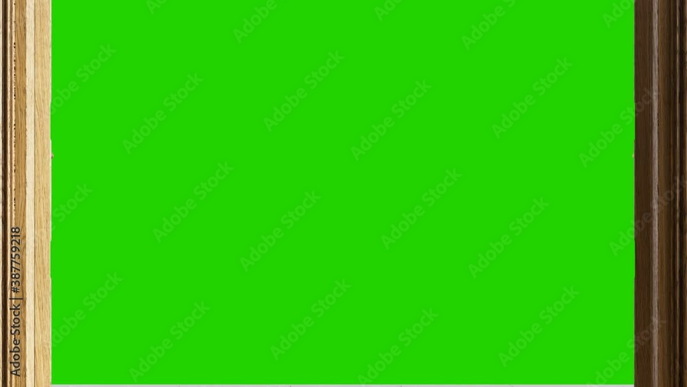 Classic door opening to the green chroma key background, 4k Classic door opening to the green chroma key background, 4k
