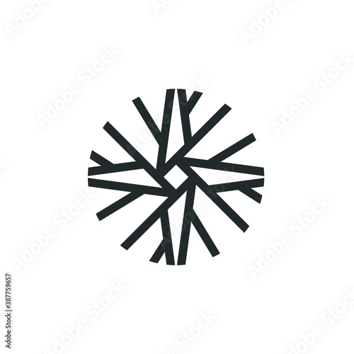 Neuron logo - brain cell science nerve biology neurology medical nervous neural network receptors mind square intelligence connection mental health memory
