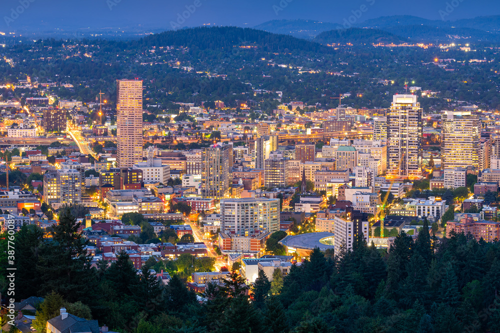 Obraz premium Portland, Oregon, USA Downtown