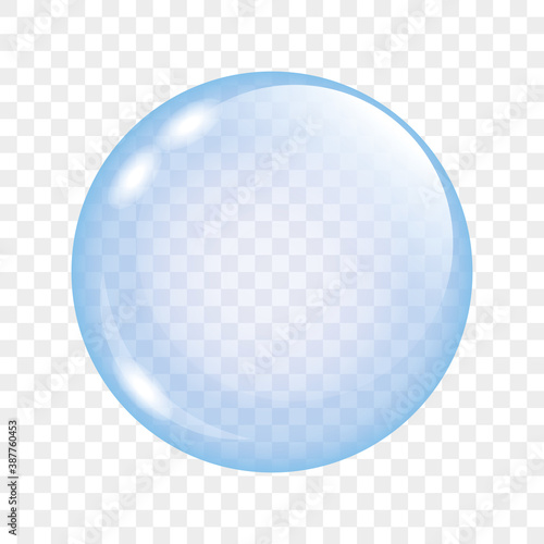 blue transparent soap bubbles isolated vector illustration EPS10