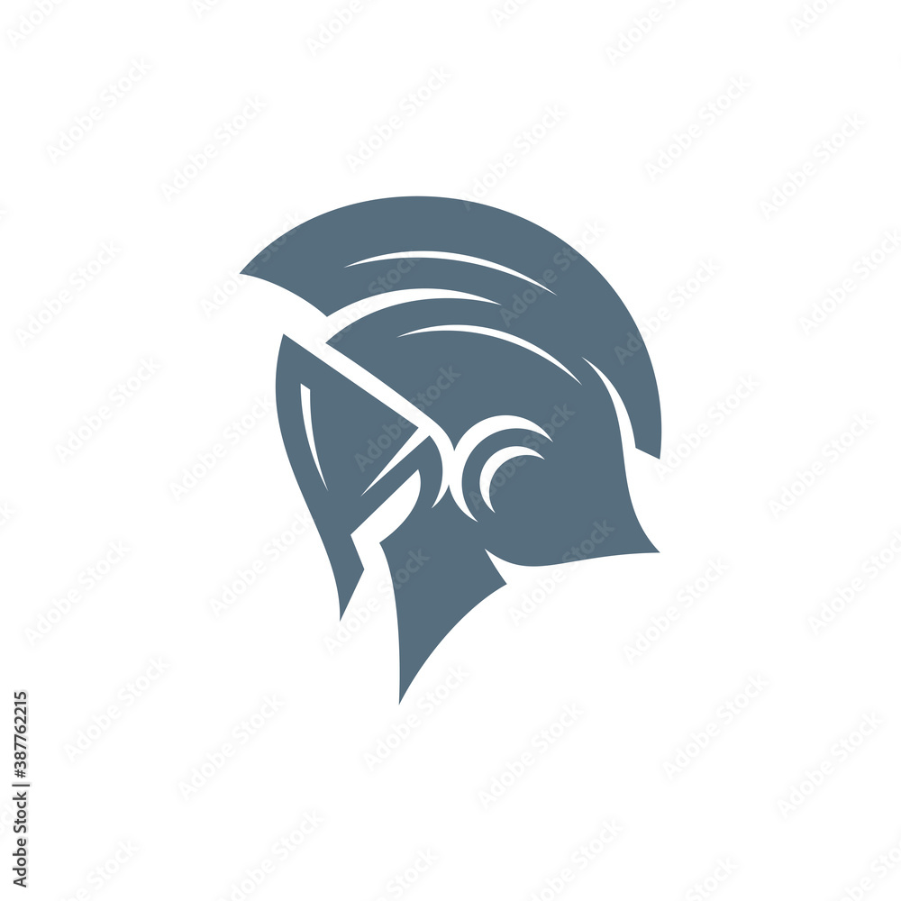 Obraz premium Spartan logo design vector illustration. Warriors sport team logo design template.